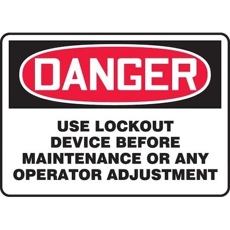 OSHA DANGER SAFETY SIGN USE LOCKOUT MLKT005XT